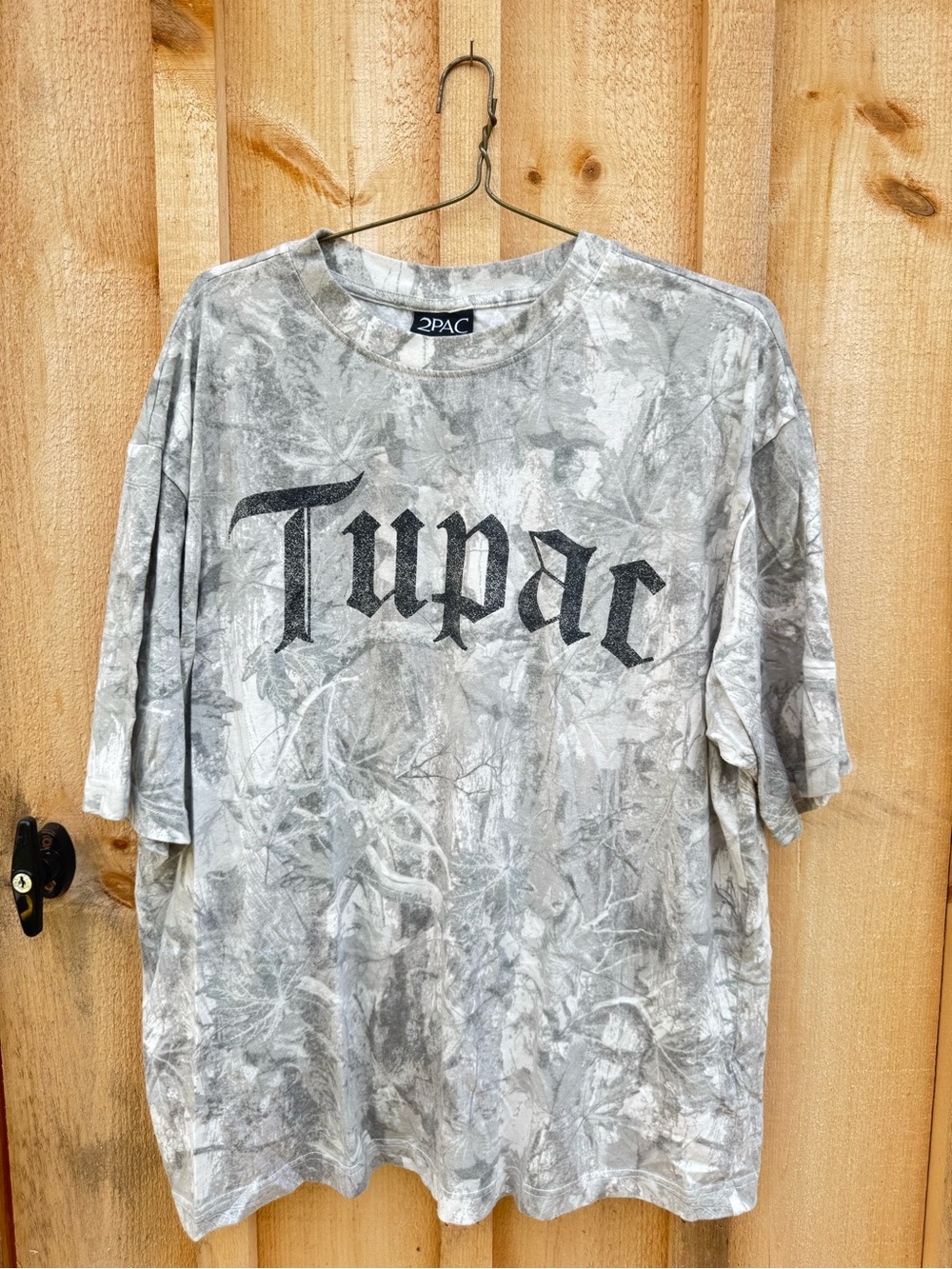 2PAC Tie-Dye Graphic Short Sleeve Tee — Gray